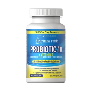 Пробиотик Puritan's Pride Пробиотик 10 + Витамин D