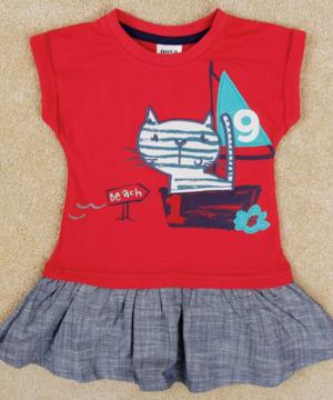 medium-Платье красный верх с морским котом
