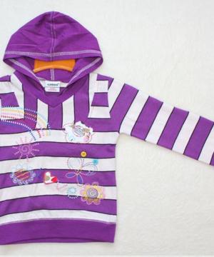 medium-Джемпер с капюшоном с фиолетовыми полосками