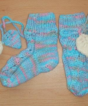 medium-Носки для девочки ажурные ручной работы