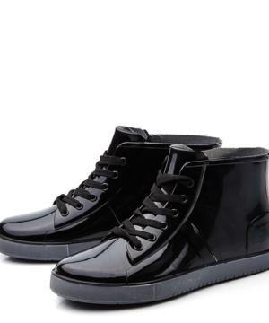 medium-Женские черные резиновые ботинки р.39
