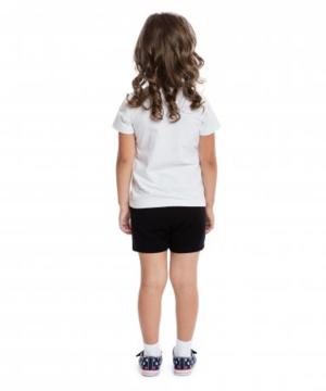 medium-Белый комплект: футболка, шорты для девочки 98 раз