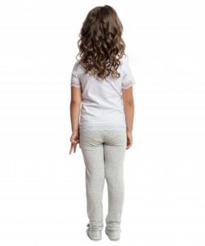 medium-Плей ТУдей: Белая футболка для девочки 116 размер