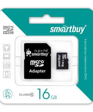 medium-Карта памяти microSD 16 Gb SmartBuy class 10 (с ад