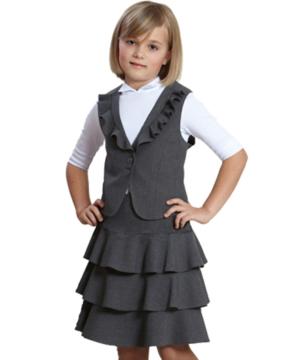 medium-Комплект школьный ( жилет и юбка)  128р бордовый