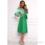 smallЗеленое платье длины миди с цветным верхом новое