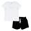 smallБелый комплект: футболка, шорты для девочки 98 раз